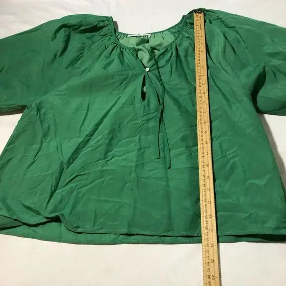 Emerson fry Lucy blouse meadow green womens S bohemian feminine cottage classic - Picture 8 of 13